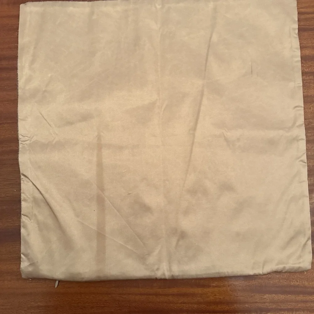 Burlap Pillow Cover Embroidered Cardinals & Holly‎ Berries – 15.5